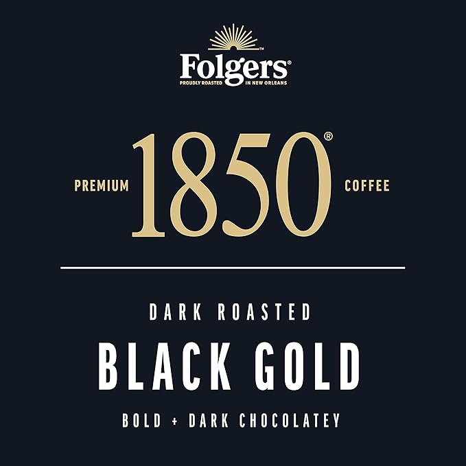 Folgers 1850 Black Gold Dark Roast Coffee 60 Keurig K-Cup Pods