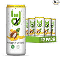 Superior Energy Electrolytes Drink Zero Calories – Energy Drink Zero Sugar – Pineapple Coconut Flavor 90mg Natural Caffeine – Pack of 12 (12 fl oz each)
