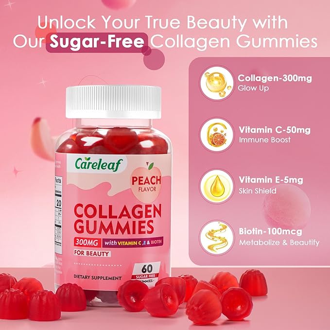 Sugar Free Collagen Gummies with Free Turmeric Gummies