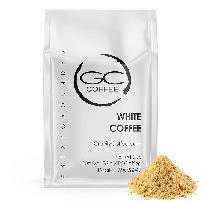 Gravity Coffee 2lb Signature White Coffee Bag of Ground White Coffee Nutty &amp Earthy Flavors Subtle and Smooth Flavor