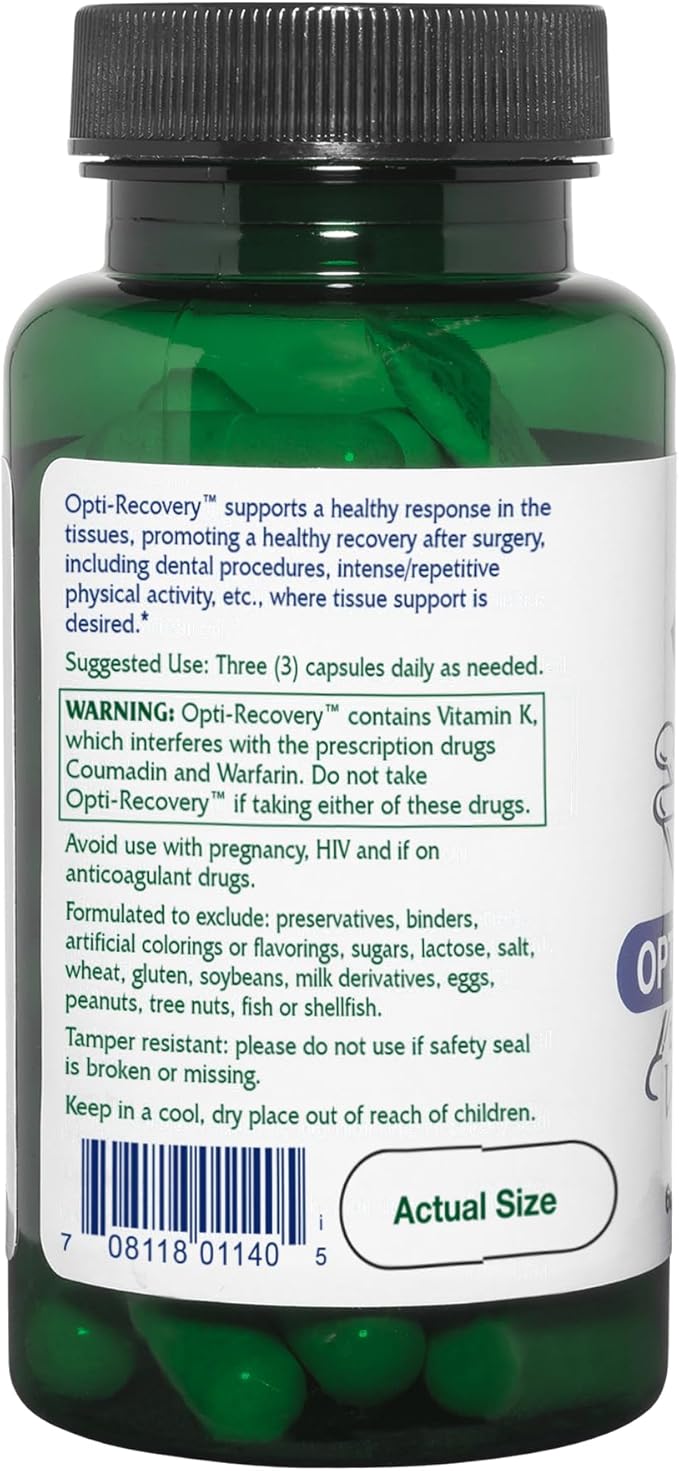 Vitanica Opti-Recovery Pre &amp Post Surgery Support Wound Care BBL Tummy Tuck C Section &amp Postpartum Vitamin Essentials Healing Support Scar Shoulder Hysterectomy Breast &amp Lipo Veg