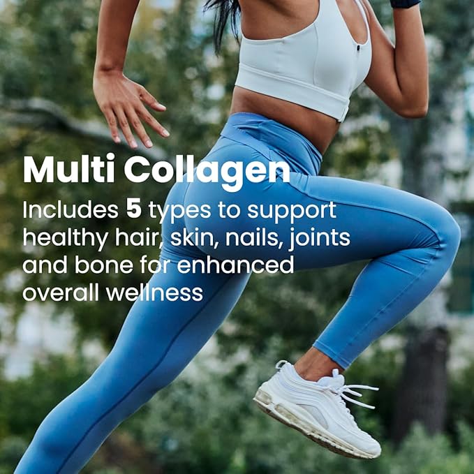 Sanar Naturals Multi Collagen Pills Type I II III V X | Extra Strength Hair Nail Skin Bone &amp Joint Support | Hydrolyzed Collagen Supplement for Women and Men | Non-GMO 150 Capsules