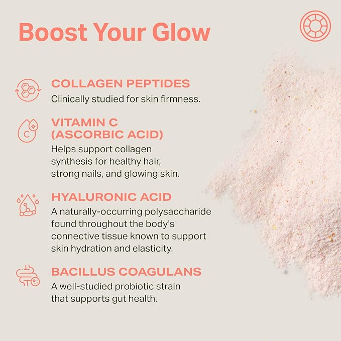 Proper The Corals Daily Glow Beauty Blend - Nutrient Dense Superfood Powder with Collagen Peptides Hyaluronic Acid Powder Vitamin C and MSM. Hair Skin Nail Vitamin Supplement for Women &amp Men