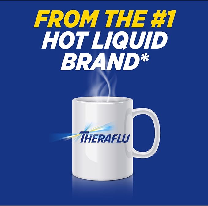 Theraflu Combo Daytime and Nighttime Severe Cold Relief Honey Lemon Flavor Powder_ and Daytime Severe Cold Relief Berry Burst Flavor Powder _6 Daytime + 6 Nighttime and 6 Berry Burst Powder Packets