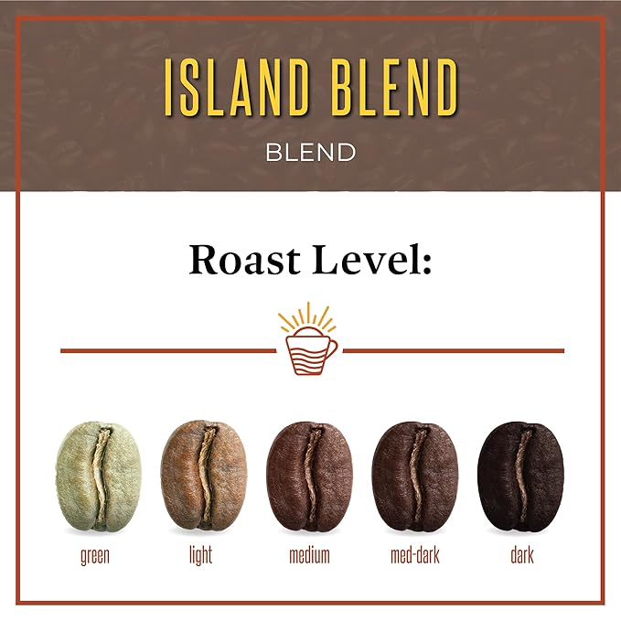 San Diego Coffee Island Blend Medium Roast Ground Coffee 16-Ounce Bag Café molido tostado