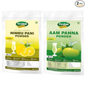 Yeshvi NATURAL Nimbu Pani Powder &amp Aam panna Powder Combo Pack Instant Mix Drink Powder Just Add Water &amp Drink Easy to Make Beverage Summer Drink Each 100gm Pack of 2