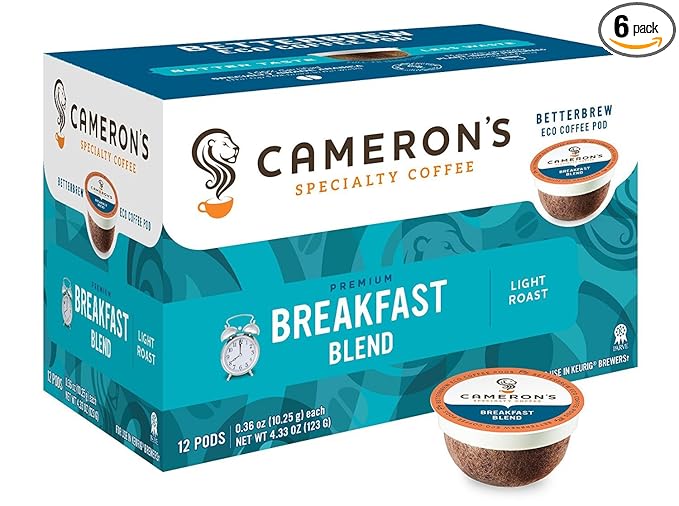 Cameron's Coffee Single Serve Pods Breakfast Blend 12 Count (Pack of 6)