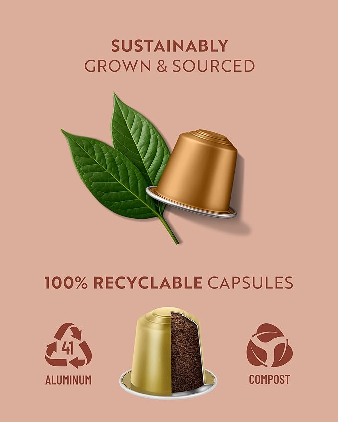 ROSSO CAFFÈ Espresso Coffee Pods for Nespresso Original Machines - 80 Capsules Flavored Pack 4 Rich and Balanced Flavors (Chocolate Vanilla Crème Caramel Hazelnut) - Made in Italy