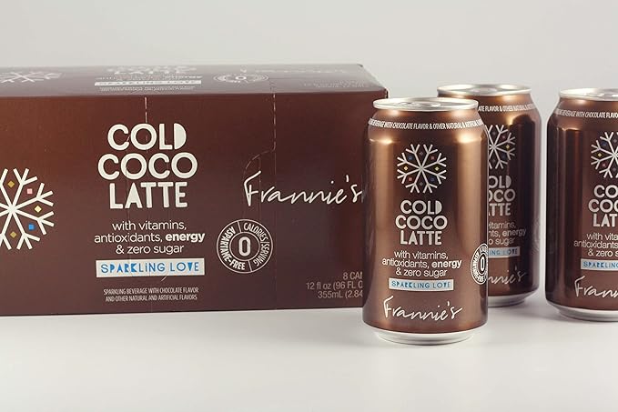 AmishTastes Frannie’s Sparkling Cold Coco Latte Protected With High-Density Foam 12 Oz. (12 Ounce (Case of 24))
