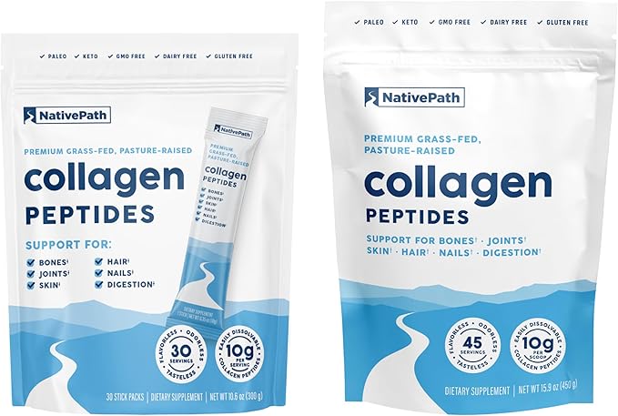 NativePath Collagen Stick Packs and Collagen 45 Bundle