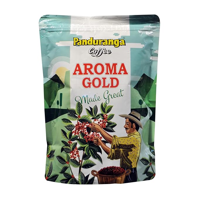 Panduranga Coffee Grand Aroma 500g + Panduranga Coffee Aroma Gold 500g | Authentic South Indian Filter Coffee Blend | Medium Roast