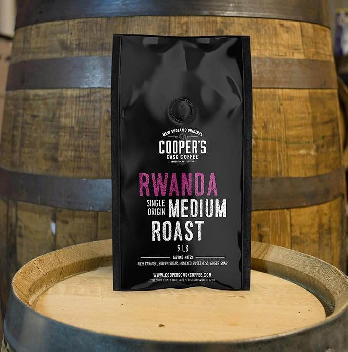 Rwanda Full Bodied Medium Roast Coffee Beans Single Origin Whole Coffee Beans Gourmet Coffee - 5lb Bag