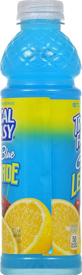 TROPICAL FANTASY Cherry Blue Lemonade 22.5 Ounce (Pack of 24)
