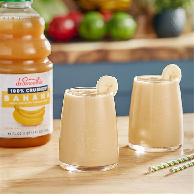 100% Crushed Banana Fruit Smoothie Mix 46 fl. oz. WS-103DR100BANA-NPF