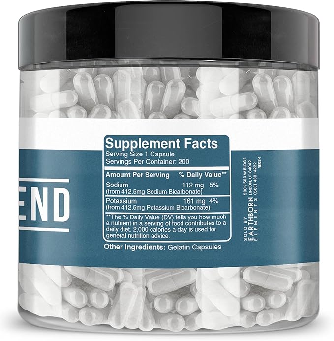 Earthborn Elements Bicarb Blend 200 Capsules Pure &amp Undiluted No Additives