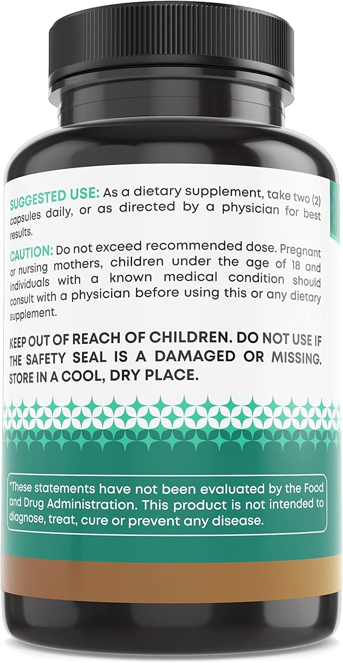 Ancient Bliss Organic Irish Sea Moss Pills - Dr Sebi Wildcrafted Seamoss Capsules | Thyroid Healthy Skin &amp Gut Support | 120 Capsules