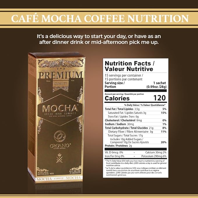 3 Boxes ORGANO Gourmet Cafe Mocha (45 Sachets)