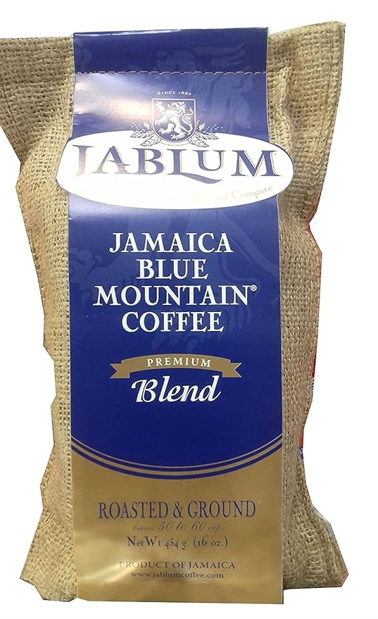 Jamaica Blue Mountain Premium Blend Ground Coffee (16 Ounces)
