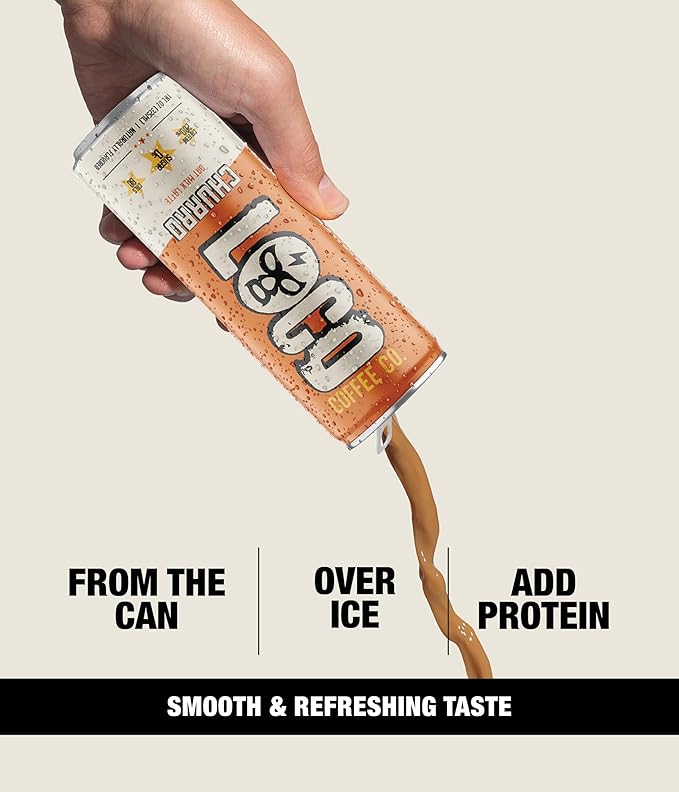 Loco Coffee Churro Latte 11 Ounce Can 12 Count | Zero Sugar 200mg Caffeine | Gluten Free and Dairy Free | Low Calorie Iced Coffee