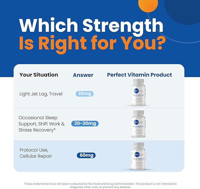 60mg Extra Strength Melatonin MAX - High Dosage Melatonin Vegan Non-GMO Gluten-Free (3-Pack)