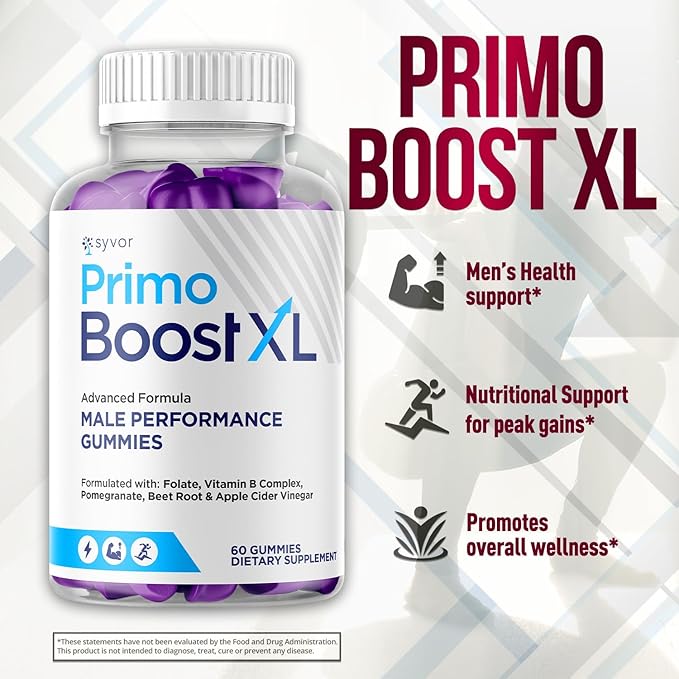 (2 Pack) Primo Boost XL Gummies Official Primo Boost XL Gummys with All Natural Ingredients Advanced PrimoBoost Health &amp Wellness Formula with Max Strength Active Lifestyle Vitamins (120 Gummies