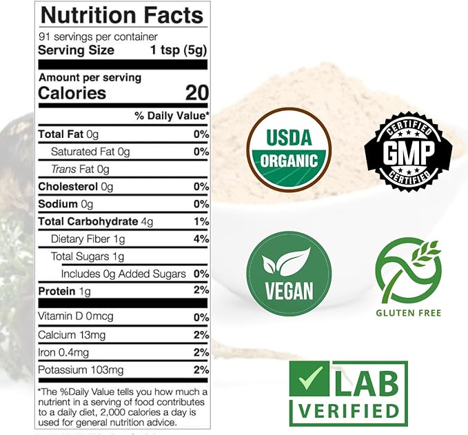 Black Maca Root Powder - Organic Peruvian Maca for Men - Strength Endurance &amp Performance Support - Raw Non-GMO USDA Certified - 16oz Bulk Supply