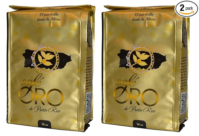 Cafe de Oro de Puerto Rico 14oz / Gold Coffee from Puerto Rico 14oz (2 Bags)