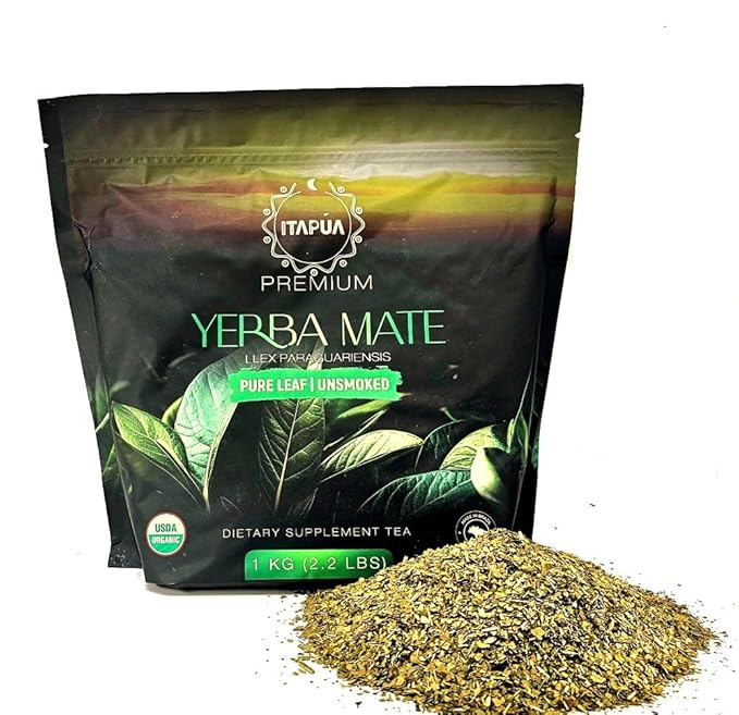GOYERBAMATE Premium Organic Yerba Mate (Pure Leaf Smoke Free Aged) (2.2 Lbs (1 Kg))