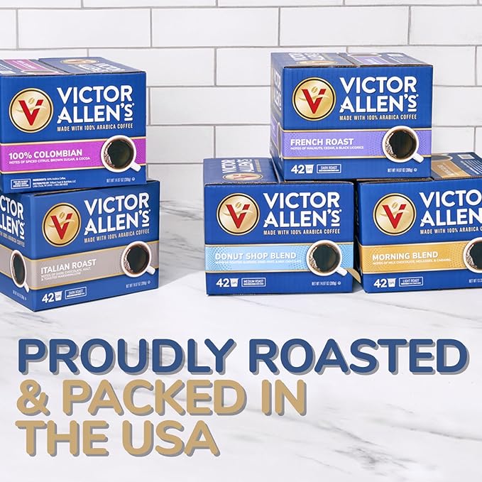 Victor Allen's Coffee 100% Colombian Medium Roast 120 Count Single Serve Coffee Pods for Keurig K-Cup Brewers