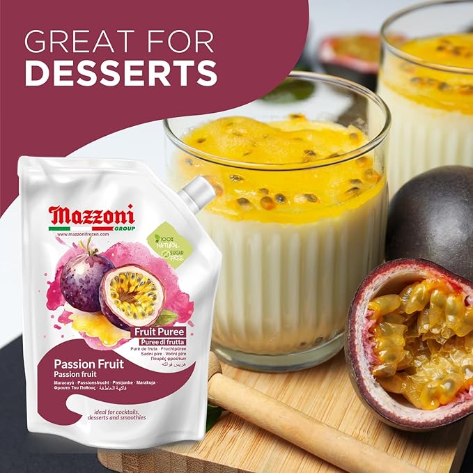 Mazzoni - Lime Juice &amp Passion Fruits Puree - 100% Natural
