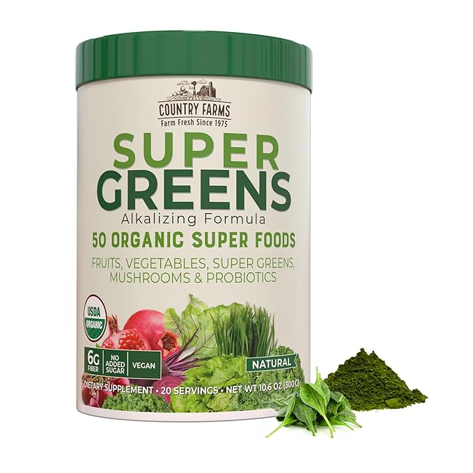 Orgain Hydrolyzed Collagen Peptides Powder Country Farms Super Greens Powder 50 Organic Superfoods