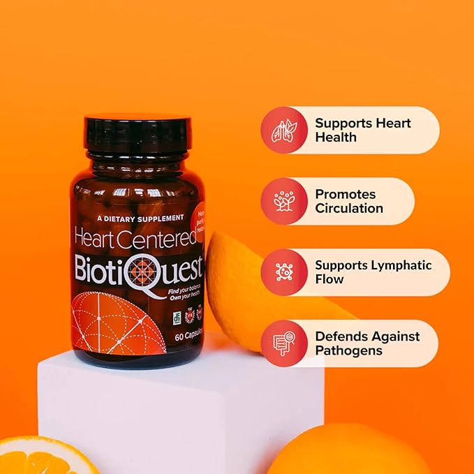 BiotiQuest Heart Centered Probiotics to Support The Cardio Vascular System and Heart Health 20 Billion CFU Non-GMO and Gluten Free 60 Capsules
