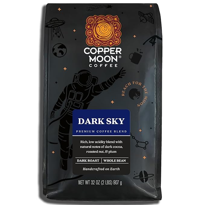Copper Moon Dark Roast Whole Bean Coffee Dark Sky Blend 2 Lb