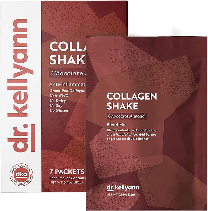 Dr. Kellyann Keto Chocolate Almond Shakes (7 Servings) – Grass-Fed Collagen Protein Keto &amp Paleo-Friendly Gluten-Free