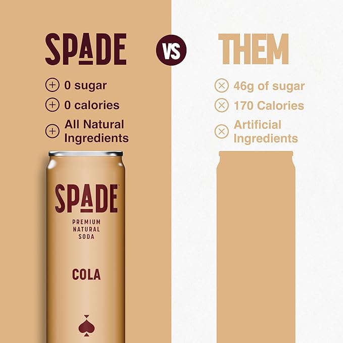 Spade Soda Modern Cola 12 fl oz (Pack of 12)