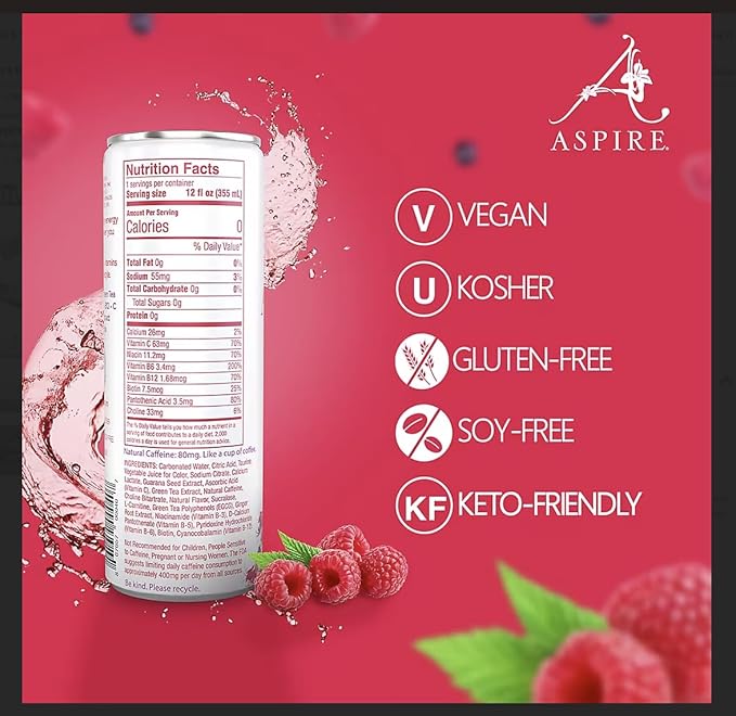 Aspire Healthy Energy Drinks Variety Pack 15 pk./12 oz