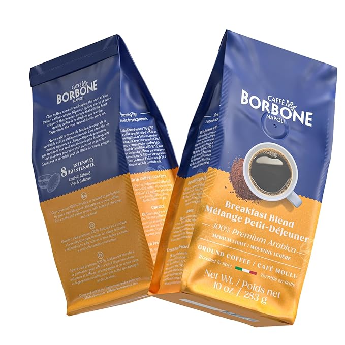 Caffè Borbone Breakfast Blend Medium Roast Ground Coffee 10 oz bag (3 Pack)