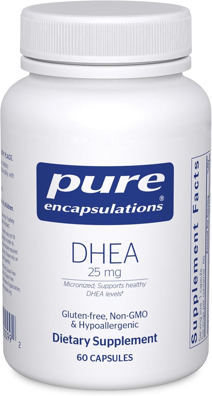 Pure Encapsulations DHEA 25 mg - Supplement for Immune Support Hormone Balance Metabolism Support and Energy Levels* - with Micronized DHEA - 60 Capsules