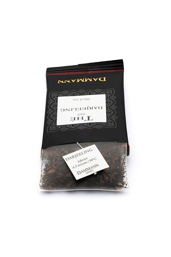 Dammann Freres Satchets Darjeeling Tea Bags Premium French Gourmet Black Tea Individually Wrapped 24 Count (Single Pack)