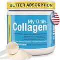 Premium Collagen Peptides Type 1 &amp 3 Collagen Powder - Hydrolyzed Bovine with Protein &amp Vitamin C – Unflavored Powdered Peptides Protein for Men and Women Joint &amp Cartilage Health – 30 Ser