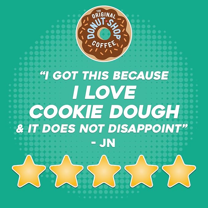 The Original Donut Shop Cookie Dough So Delicious Keurig Single Serve K-Cup Pods Flavored Coffee 96 Count