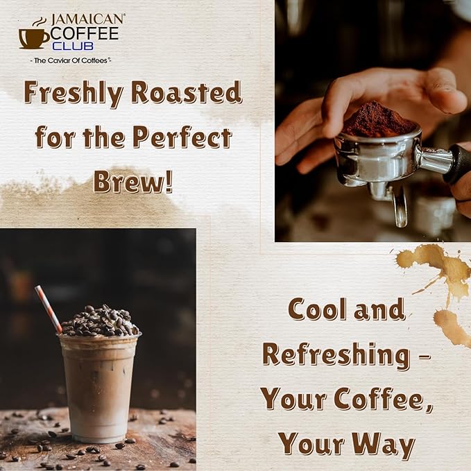 JamaicanCoffeeClub Blue Mountain Ground Coffee RG 16oz 100% Jamaican Blue Mountain Coffee Fresh Medium Roast Smooth &amp Balanced Taste Premium Quality Coffee from Jamaica