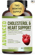 Heart Health Cholesterol Supplements - Cholesterol Health &amp Heart Support with Plant Sterols Niacin &amp Garlic Powder.Vitamins Pills for Healthy Cholesterol and Healthy Heart.Two Months Supply.