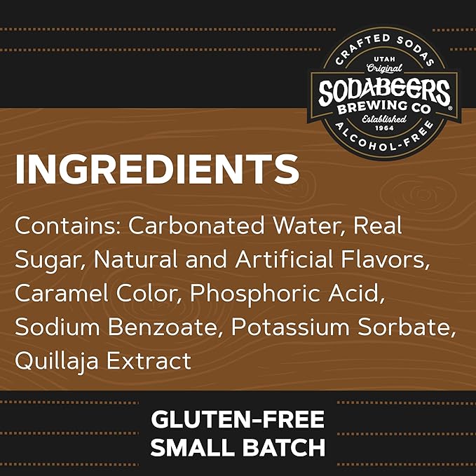 Root Beer | SodaBeers Brewing Co | Alcohol-Free Gluten-Free Crafted Sodas Made With Natural Flavors and Real Sugar Refreshing Fruit Beverages (12 Cans)