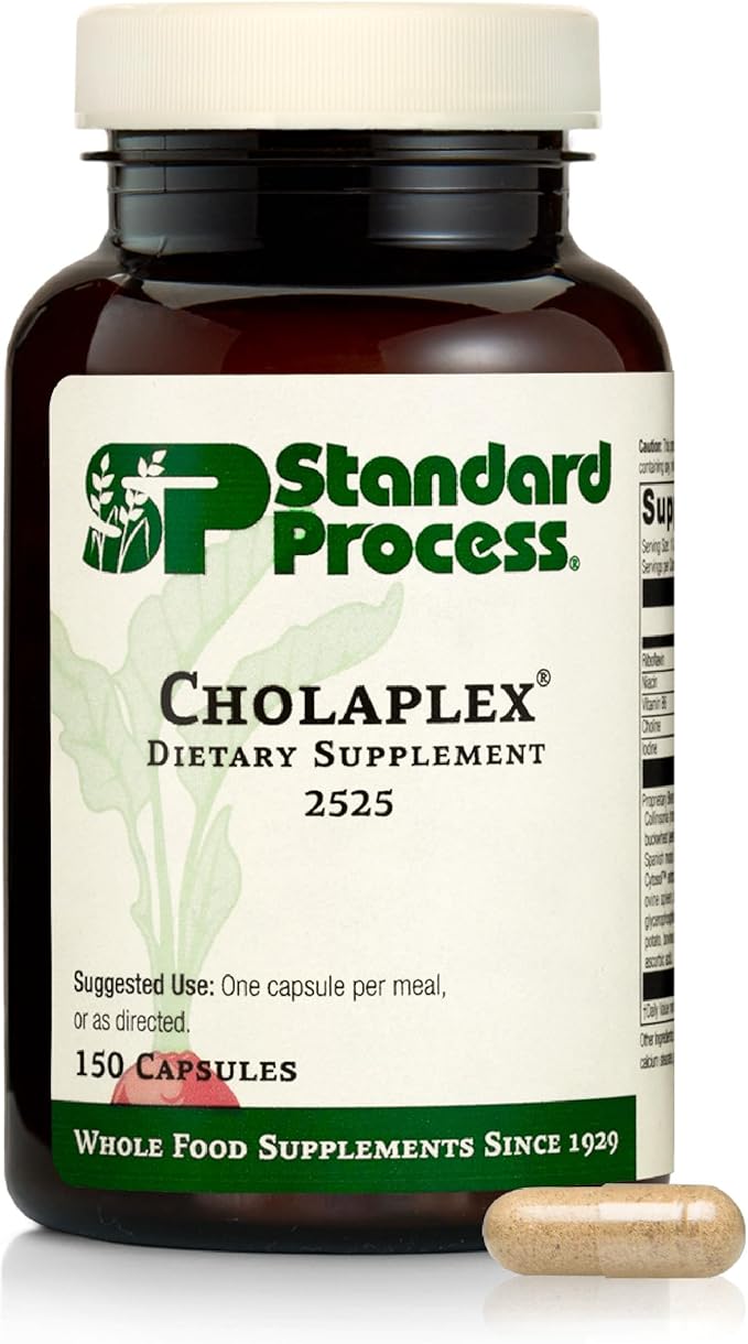 Standard Process Cholaplex - Supplement to Support Heart Health - Supports Healthy Blood Flow &amp Vascular System - Dietary Supplement to Support Liver Function - 150 Capsules