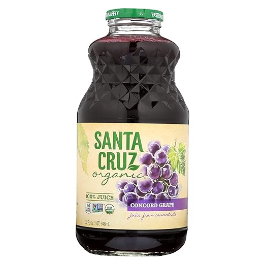 Santa Cruz Organic Concord Grape Juice 32 Ounce -- 12 per case.