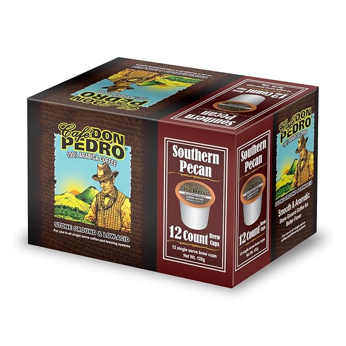 Cafe Don Pedro Variety Pack Arabica Low Acid Coffee Pods - Compatible with Keurig K-cup Coffee Maker 6 different flavors 100% Arabica Battles Heartburn Acidic Reflux 72 Coffee K Cups
