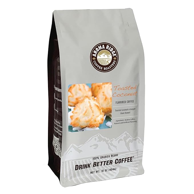 Aroma Ridge Whole Beans Coffee Freshly Roasted (Toasted Coconut Decaf)