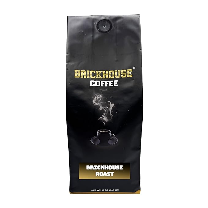 Brickhouse Roast 100% Colombian Dark Roast Ground Coffee – Bold &amp Smooth 100% Arabica 6-Pack (12oz Bags)