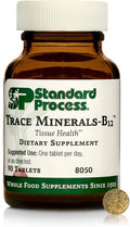 Standard Process Trace Minerals-B12 - Thyroid &amp Cell Functioning Support with Iodine Zinc &amp Copper - Cartilage &amp Bone Health Aid - Non-Dairy &amp Non-Soy - 90 Tablets (90 Servings)